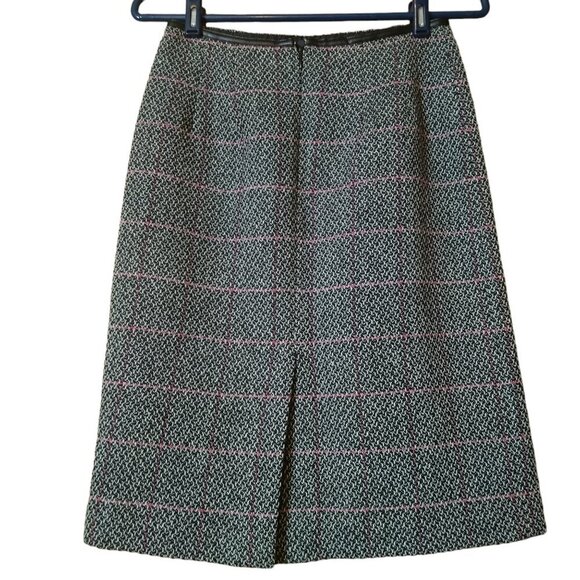 Talbots Petites Women's Size 2 Wool Blend Multicolor Textured Lined Skirt - Picture 4 of 4